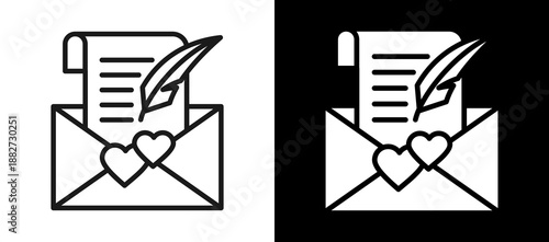 Love Letter whiteblack icon