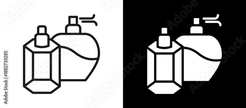 Perfume Bottle whiteblack icon