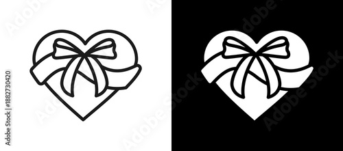 Valentine Day whiteblack icon