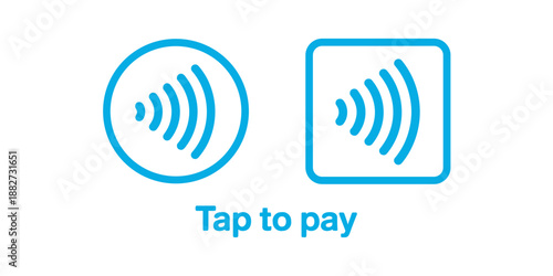 Contactless Payment Vector Illustration in Circle and Square Frames Tap to Pay Wireless NFC Technology for Retail Transactions and Mobile Banking Modern Easy Payment Solution for E-commerce and Digita