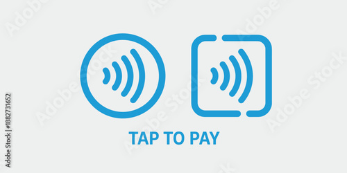 Tap to Pay Contactless Payment Technology Icon Graphic Concept Vector Illustration for Retail Business Transactions Modern Digital Payment System Wireless NFC Technology Symbol for E-commerce Applicat