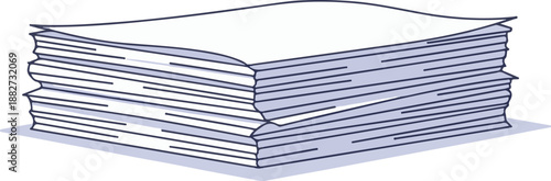 A stack of loose, unorganized, blank papers and documents