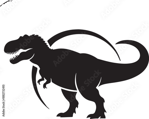 Tyrannosaurus Rex Silhouette Vector Illustration

Fierce T-Rex Dinosaur Black Silhouette Design

Prehistoric Tyrannosaurus Rex Icon Illustration