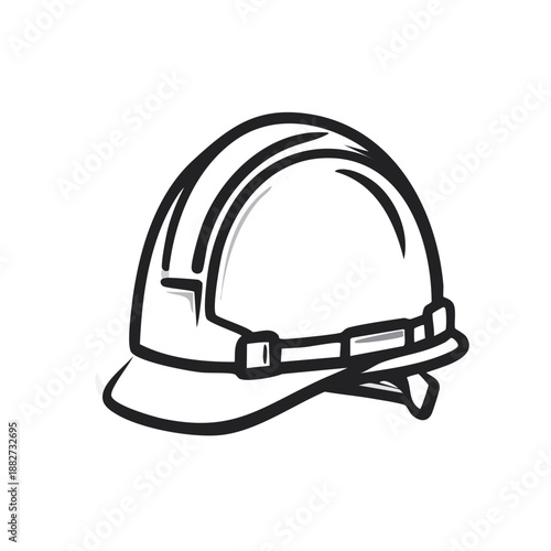 Illustration of a hard hat safety symbol

