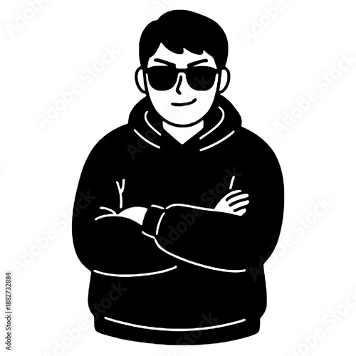 Dj player silhouette