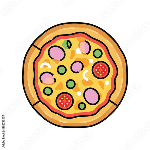 Delicious Pizza with Assorted Toppings