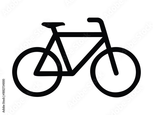 Minimalist Bicycle Icon Vector Illustration
