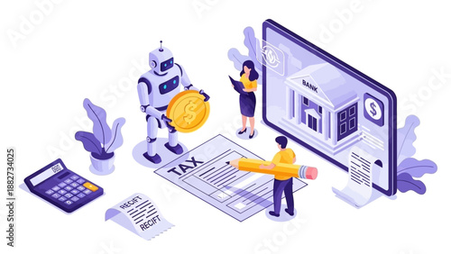 Robot Helping with Tax Filing and Financial Management via Digital Technology