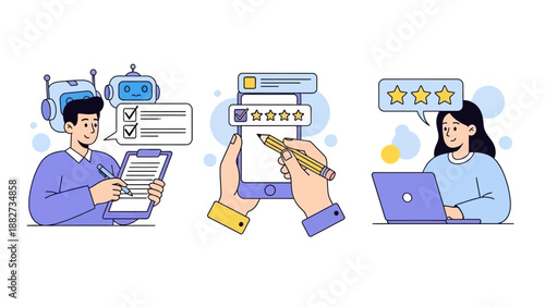 Customer Feedback and Online Review Collection Process with AI and User Input