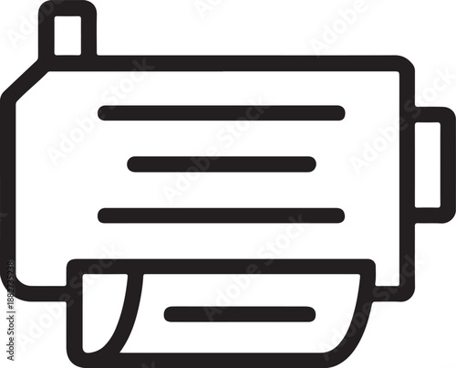 Simple vector icon of a printer representing office equipment and document printing ideal for web and graphic design