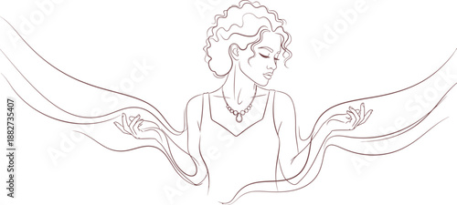 Valentine's day angel illustration for lovers on february 14th celebration