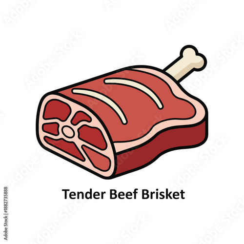 Tender Beef Brisket Illustration
