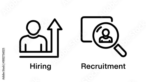 Icons depicting debt management with a shield and dollar sign, and loan overview with a magnifying glass, report and coins.