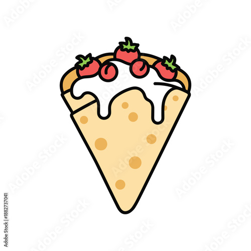 Delicious Ice Cream Cone with Toppings