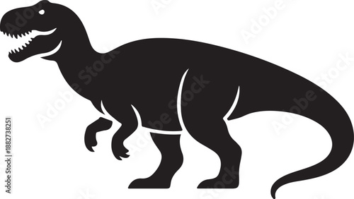 Tyrannosaurus Rex Silhouette Vector Illustration

Fierce T-Rex Dinosaur Black Silhouette Design

Prehistoric Tyrannosaurus Rex Icon Illustration