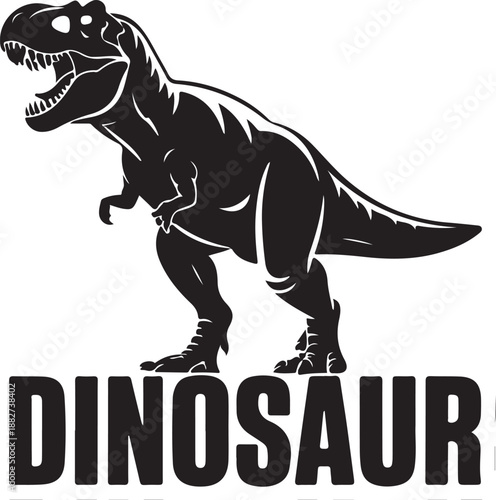 Tyrannosaurus Rex Silhouette Vector Illustration

Fierce T-Rex Dinosaur Black Silhouette Design

Prehistoric Tyrannosaurus Rex Icon Illustration