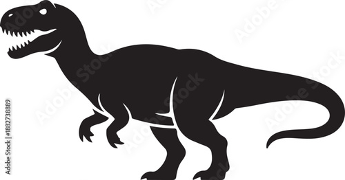 Tyrannosaurus Rex Silhouette Vector Illustration

Fierce T-Rex Dinosaur Black Silhouette Design

Prehistoric Tyrannosaurus Rex Icon Illustration