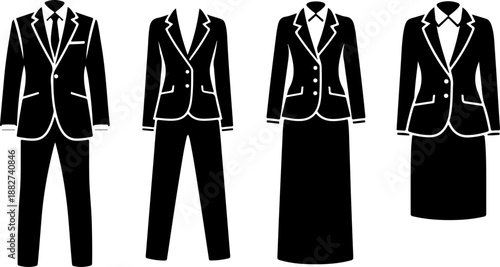 Business Professionals Walking Silhouettes Illustration

Corporate Men and Women Walking in Office Attire

Modern Business People Walking Vector Design