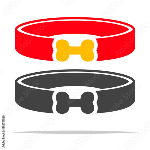Dog collar icon transparent vector isolated illustration