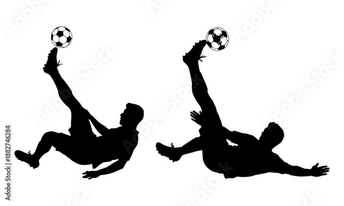 Soccer goalkeeper save silhouette