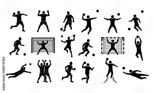 Diverse soccer fan silhouettes celebrating goals