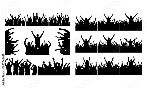 Diverse soccer fans celebrating goals