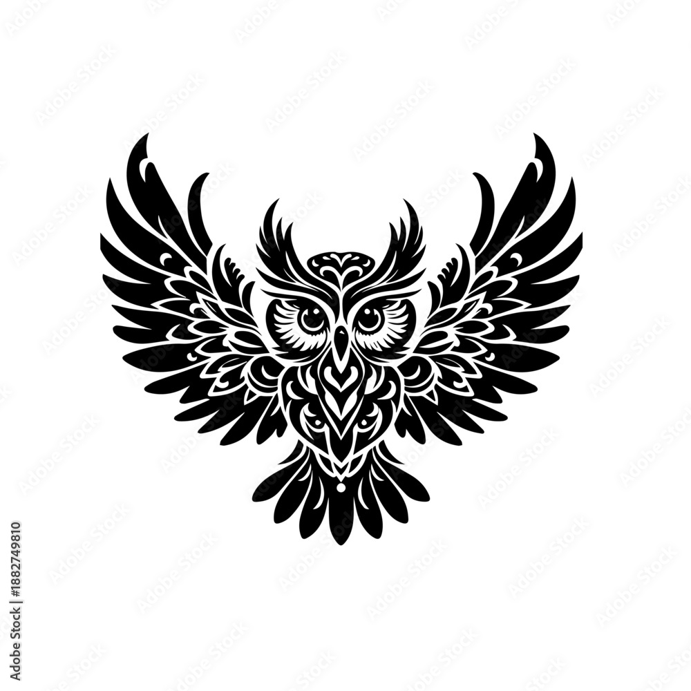 Fototapeta premium Cute Baby Owl Vector Illustration