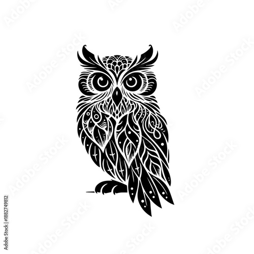 Funny Owl Cartoon Vector Illustration
