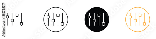 Equalizer icon vector. audio control and system customization symbol. vector illustration.