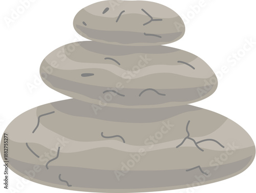 Canvas Print zen stones set