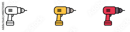 Power Drill icon vector. hand tools, construction symbol. vector illustration.