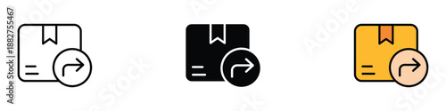 Return purchase icon vector. delivery, shipping, and logistic services symbol. vector illustration.