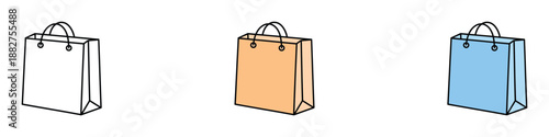 Shopping Bag icon vector. retail, gifting, consumer goods symbol. vector illustration.