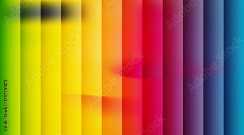 Vibrant Rainbow Spectrum Abstract Background with Vertical Stripes and Blurry Elements