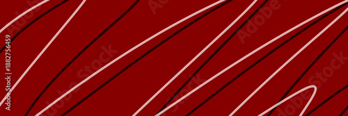 Abstract illustration. Dark red background with white and black thin lines.