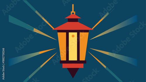 Illuminated vintage lantern