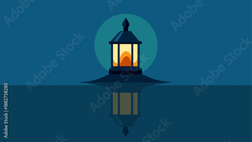 Lighthouse illuminating night sky