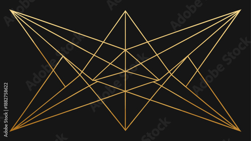 Intersecting golden pentagrams