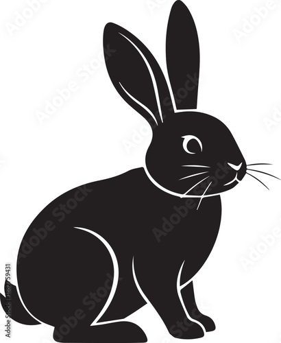 Silhouette of a rabbit