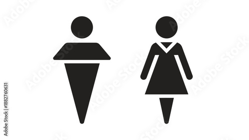 Male and Female Restroom Sign Icons.
