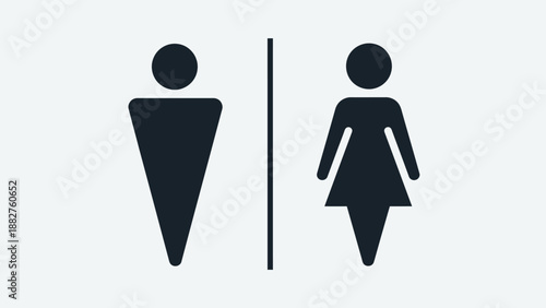 Male and Female Restroom Sign Icons.