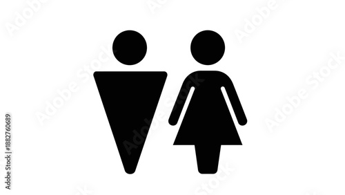 Male and Female Restroom Symbol Icon.