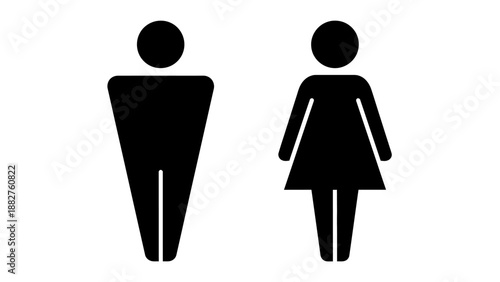 Male and Female Restroom Sign Icons.