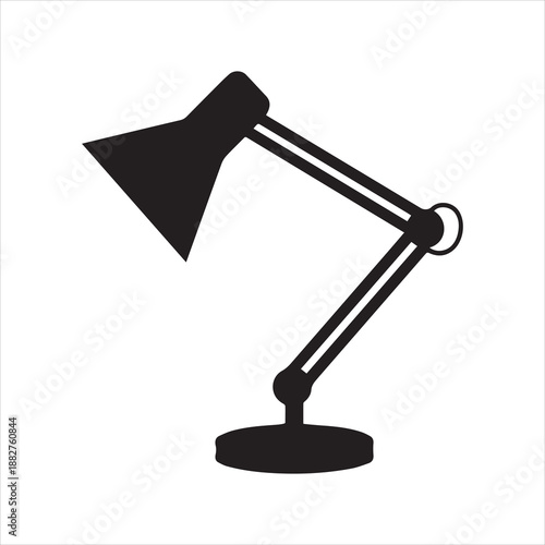  Desk lamp vector illustration adjustable office lamp study lamp task lamp graphic design icon