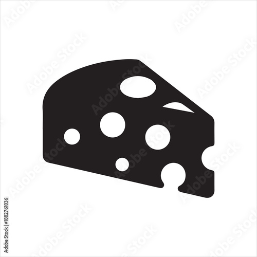  Cheese Slice icon,cheese Slice silhouette vector illustration