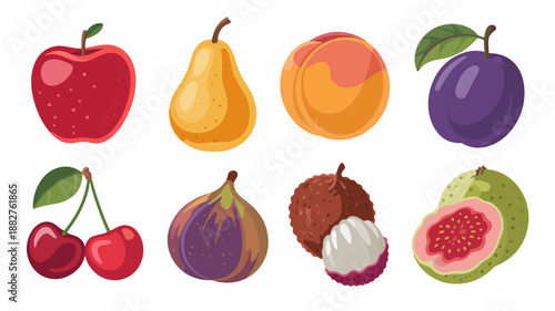 Collection of Delicious Fruits: An array of vibrant, succulent fruits presents a symphony of flavors and textures. Each fruit is a natural artwork, beckoning with its rich colors and appetizing forms.