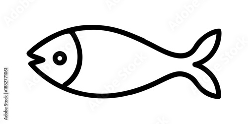Fish or seafood line art icon vector. fresh seafood concepts on white background. coral trout outline vector illustration line art.