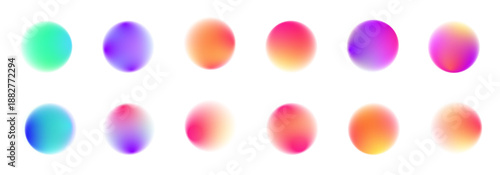 Neon colors ripple across a liquid gradient circle, abstract blot drops scatter in layered motion. Curved form builds dimensional depth and smooth shape. Vector png banner element.