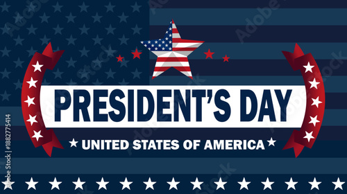 President’s Day Background Design. Banner, Poster, Greeting Card. Vector Illustration.