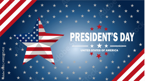 President’s Day Background Design. Banner, Poster, Greeting Card. Vector Illustration.
